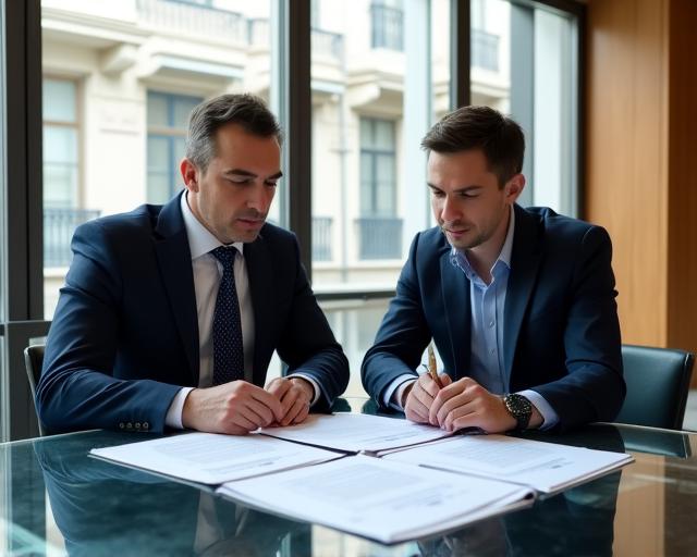 Reunión de negocios profesional en oficina moderna